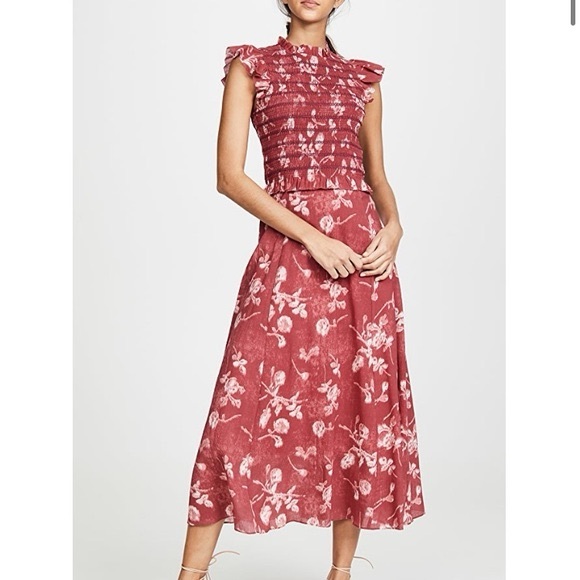 Sea New York Dresses & Skirts - Sea New York Monet Smocked Midi Dress Size 0